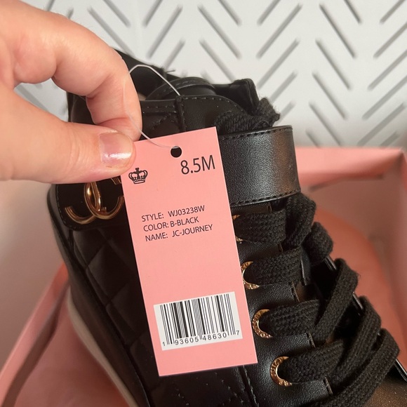 Juicy Couture Black Quilted Wedge Sneakers - Picture 5 of 11